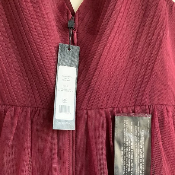 bcbg maxazria Donna Appliqué Sleeveless Evening Gown in Windsor Wine Size 4, NWT - Picture 6 of 10